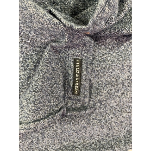 Field & Stream Mens Large Button Up Blue Heavy Flannel Outdoor Casual Adult - Picture 3 of 8